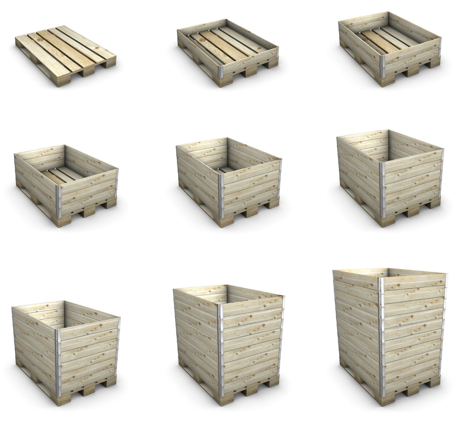Pallet Collar Crates
